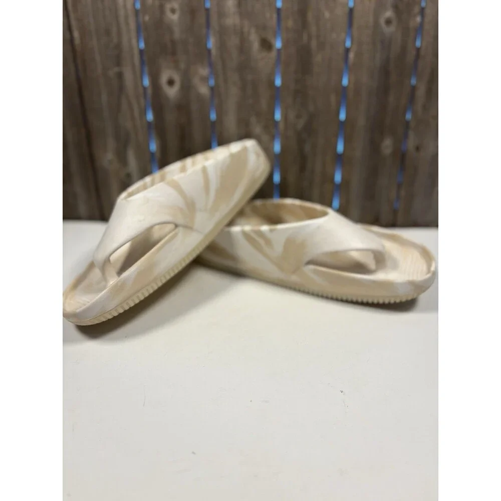 Nike Women’s Calm SE Flip Flops 'Phantom Marbled' Slip-On Thong Sandal US 11
